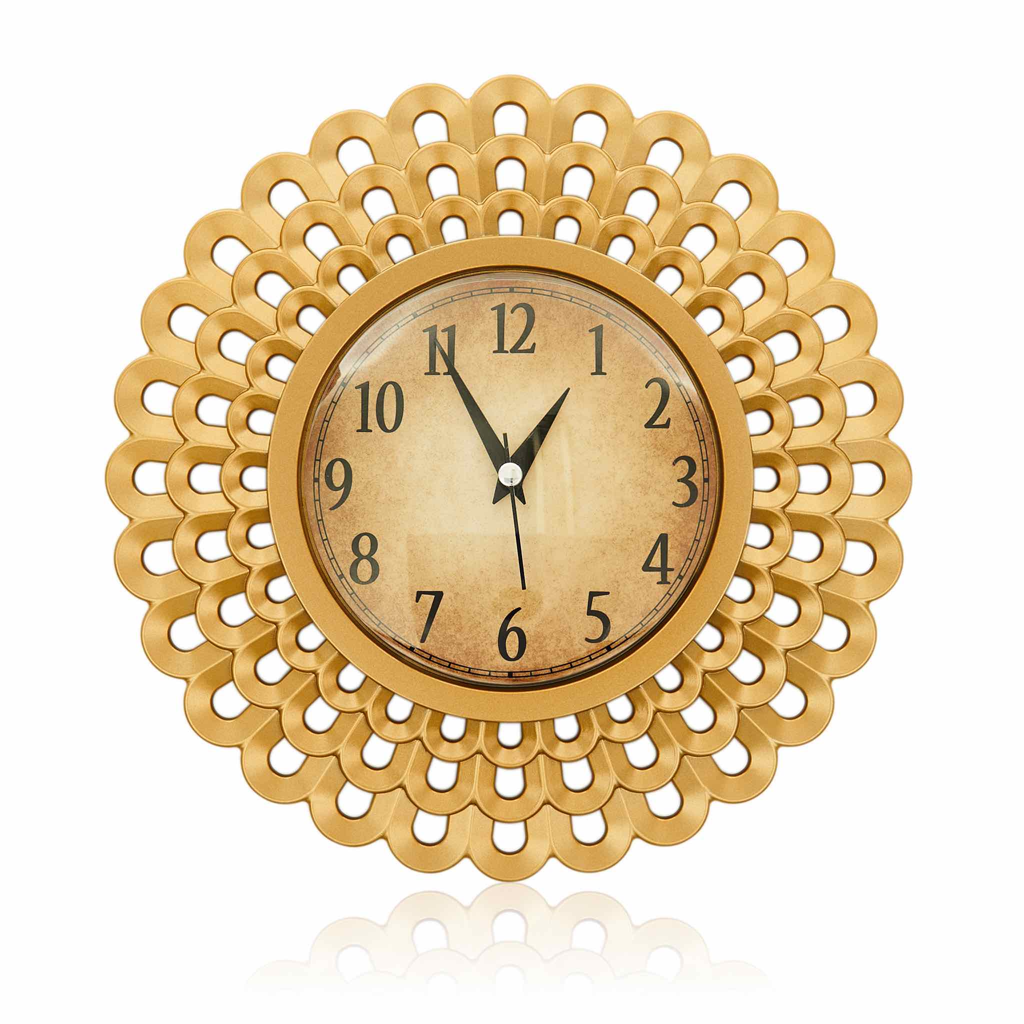 3 Piece Allah and Muhammad S.A.W. Golden Wall Clock - Image 3