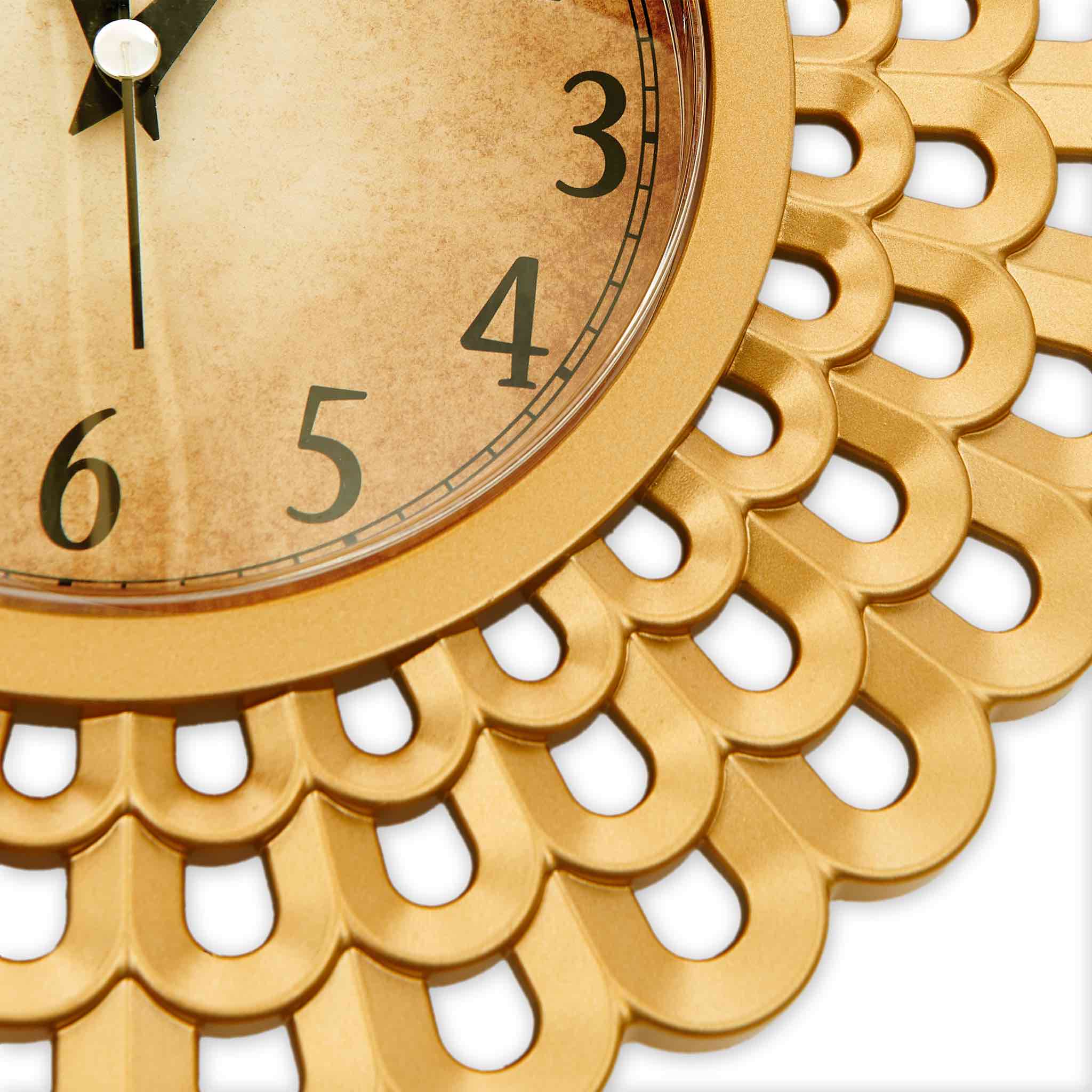 3 Piece Allah and Muhammad S.A.W. Golden Wall Clock - Image 6