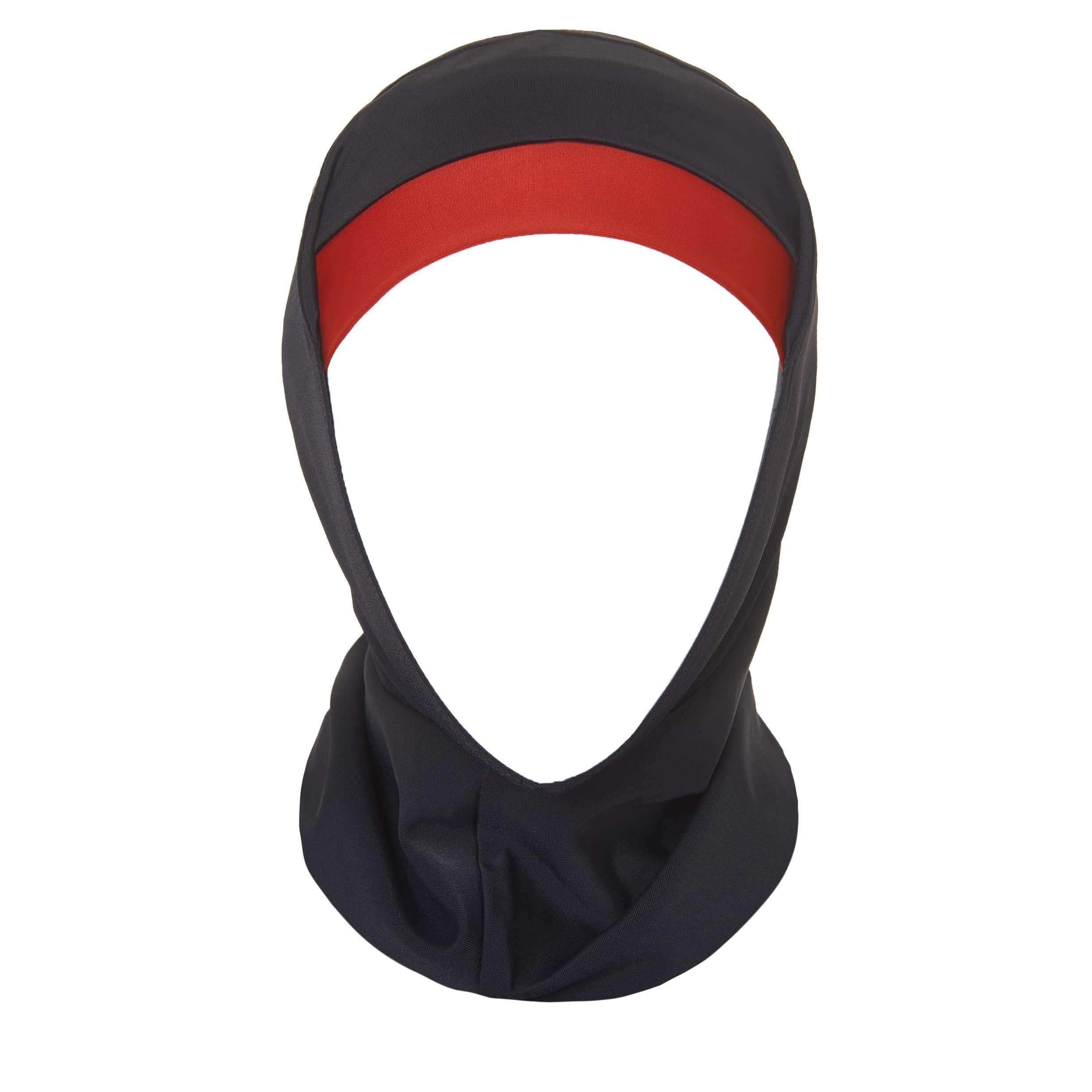 Black and Red Striped Burkini Swimwear - Image 4