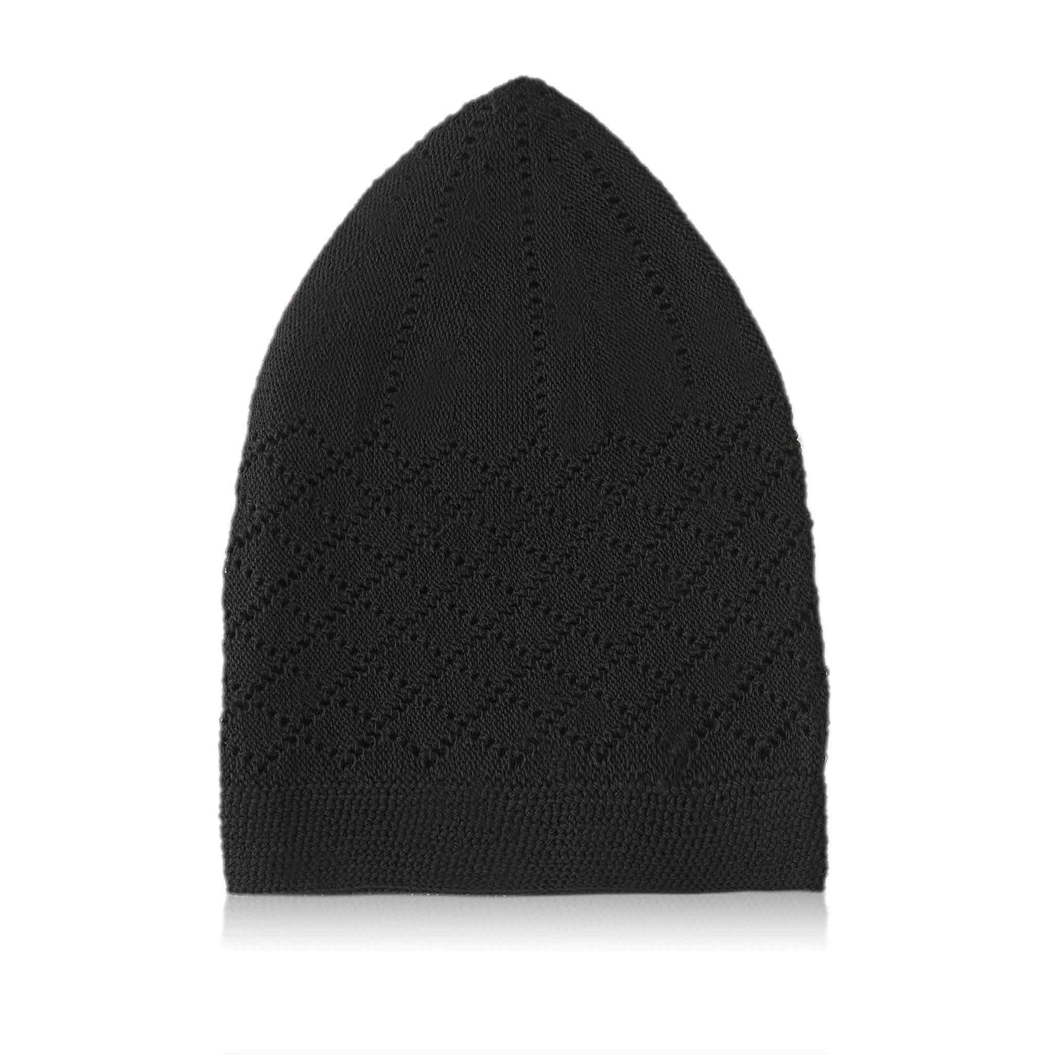 Classic Black Knitted Kufi Cap - Full size - Image 3