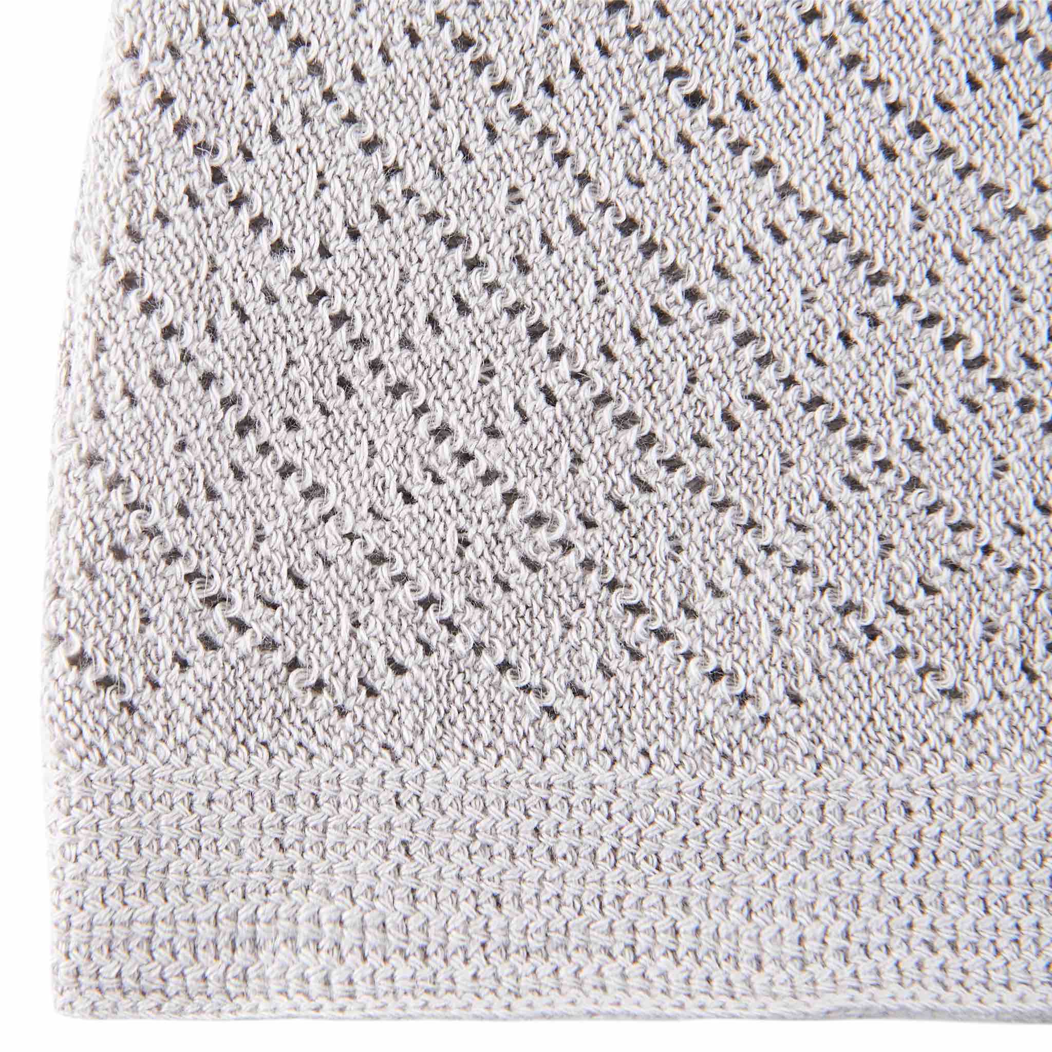 Classic Grey Knitted Kufi Cap - Full size - Image 2
