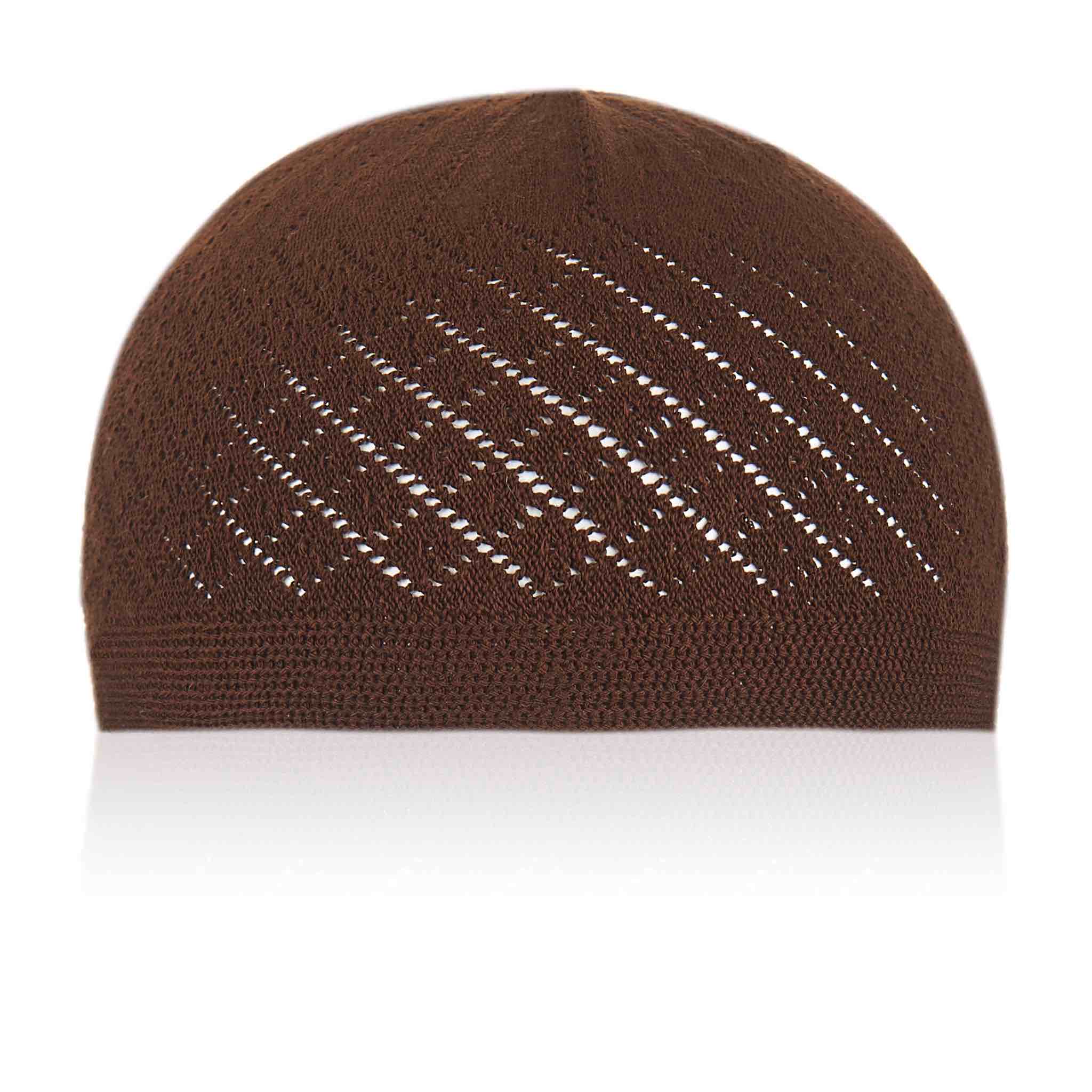 Classic White Knitted Kufi Cap - Full size - Image 5