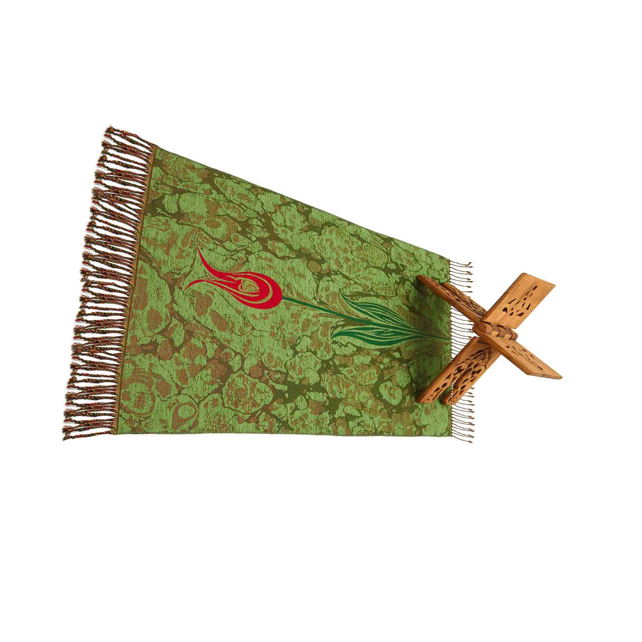 Floral Prayer Rug - Bottle Green - Image 4