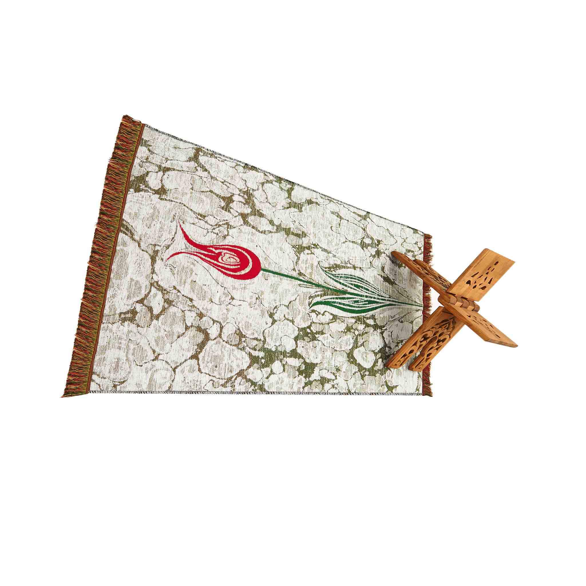 Floral Prayer Rug - White - Image 4