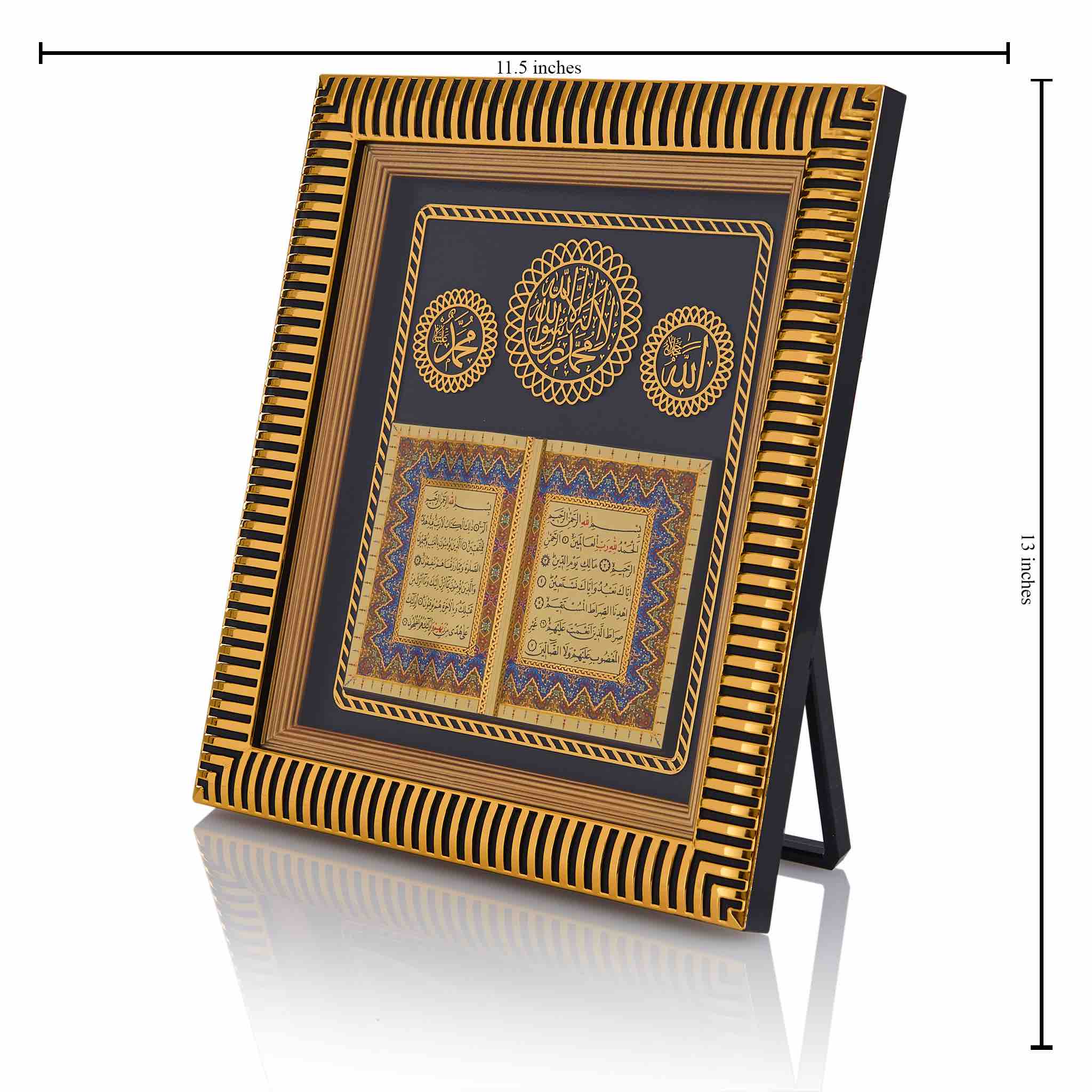 Frame Table Art in Black Golden - Surah Baqarah - Image 4
