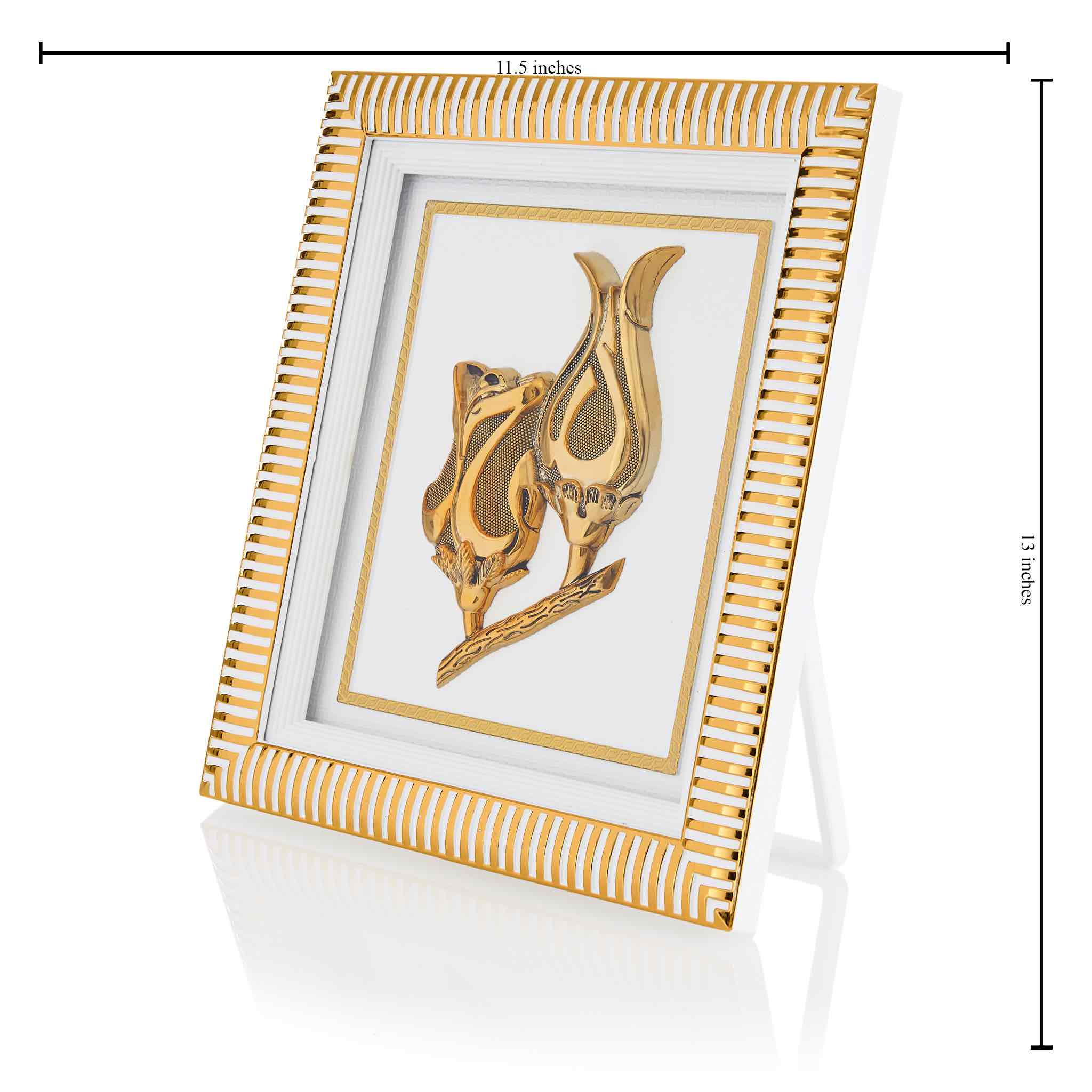 Frame Table Art in White - Allah Muhammad S.A.W. - Image 3