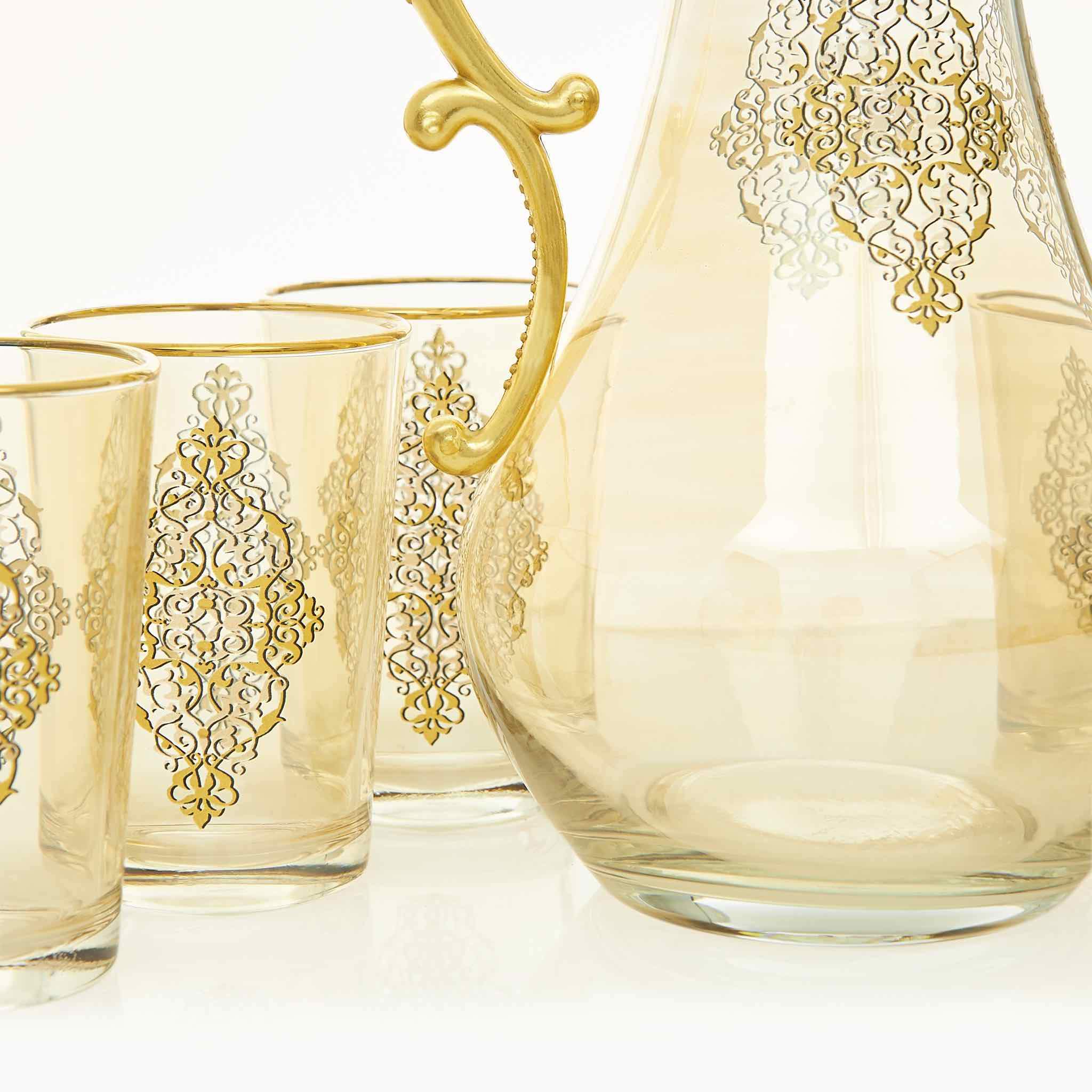 Gilded Gold Filigree Turkish Water Serving Set - Image 3