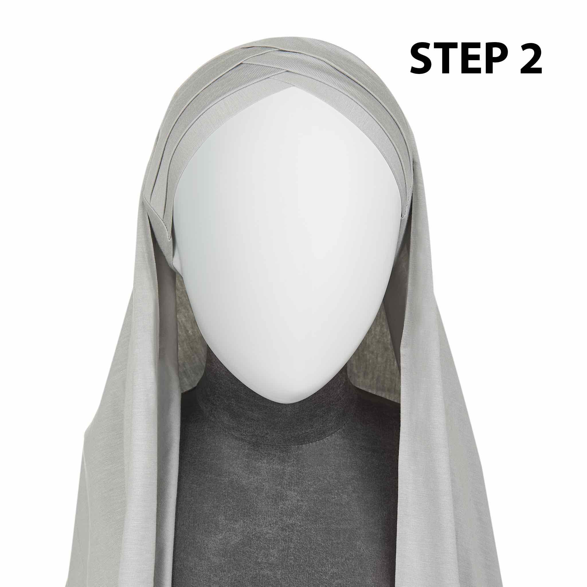 Lavender Ready to Wear Hijab - 3 Stripped - Image 3
