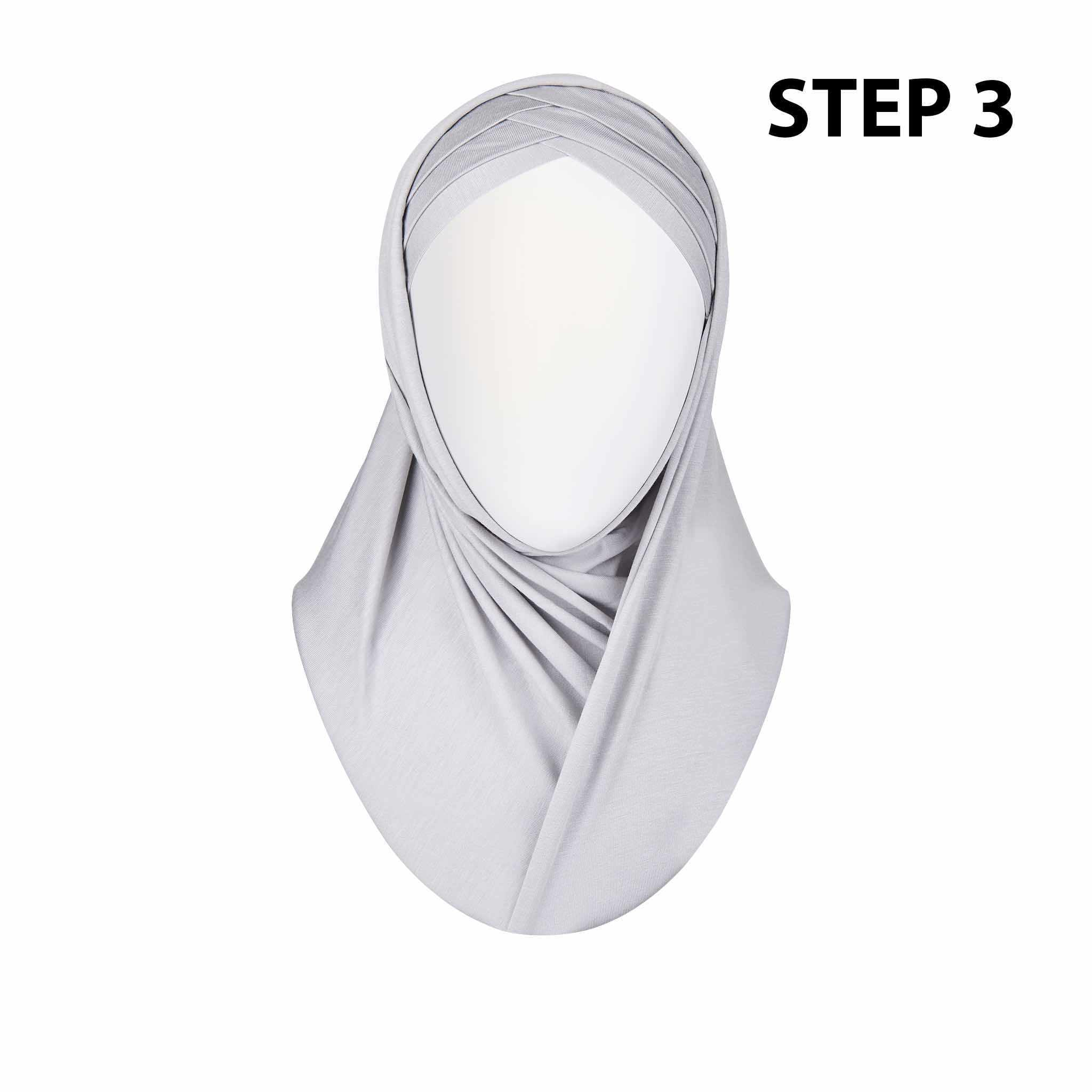 Lavender Ready to Wear Hijab - 3 Stripped - Image 4