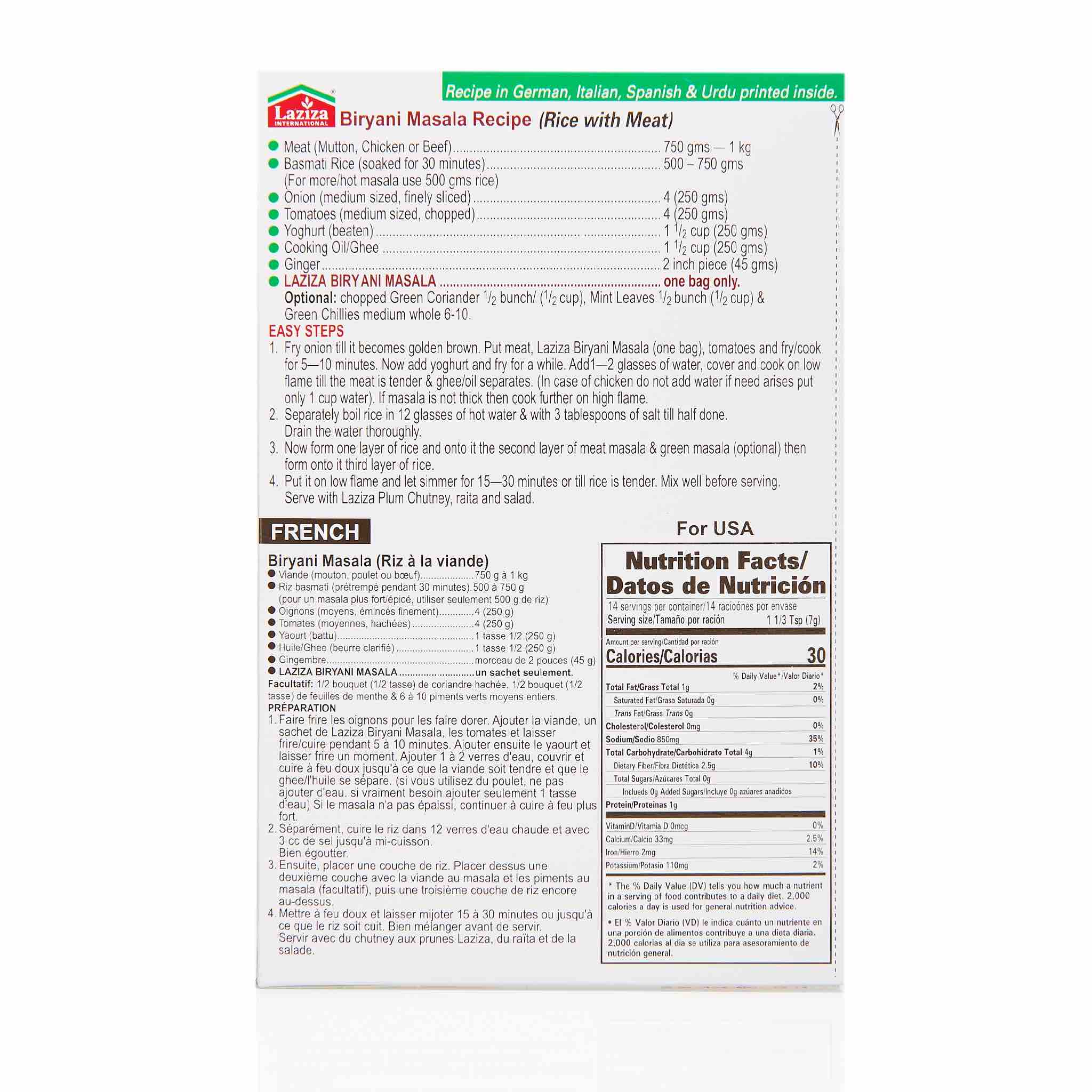 Laziza Biryani Recipe Mix - Image 3