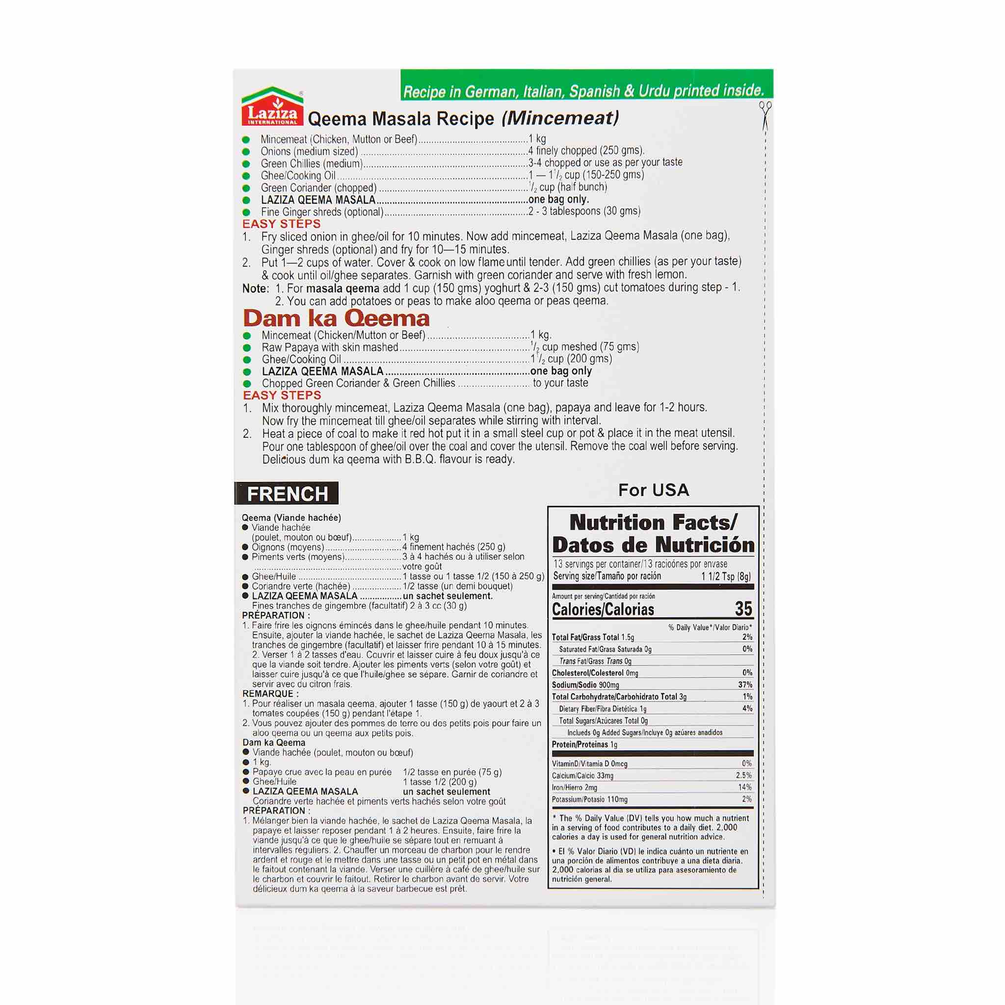 Laziza Chicken Masala Recipe Mix - Image 18