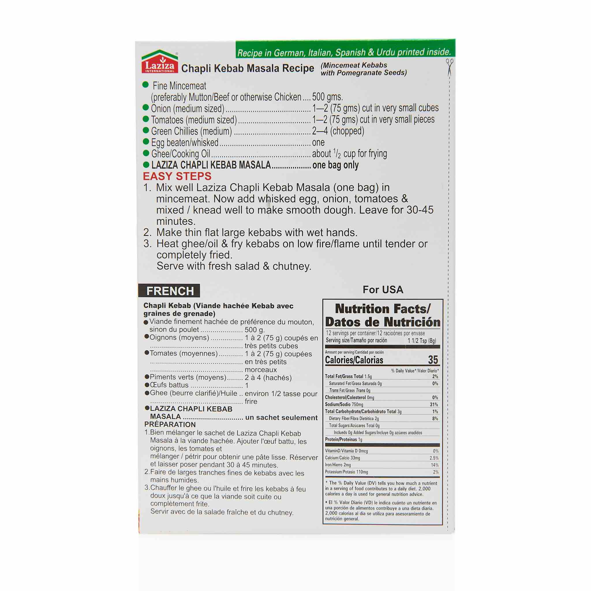 Laziza Shami Kebab Recipe Mix - Image 7