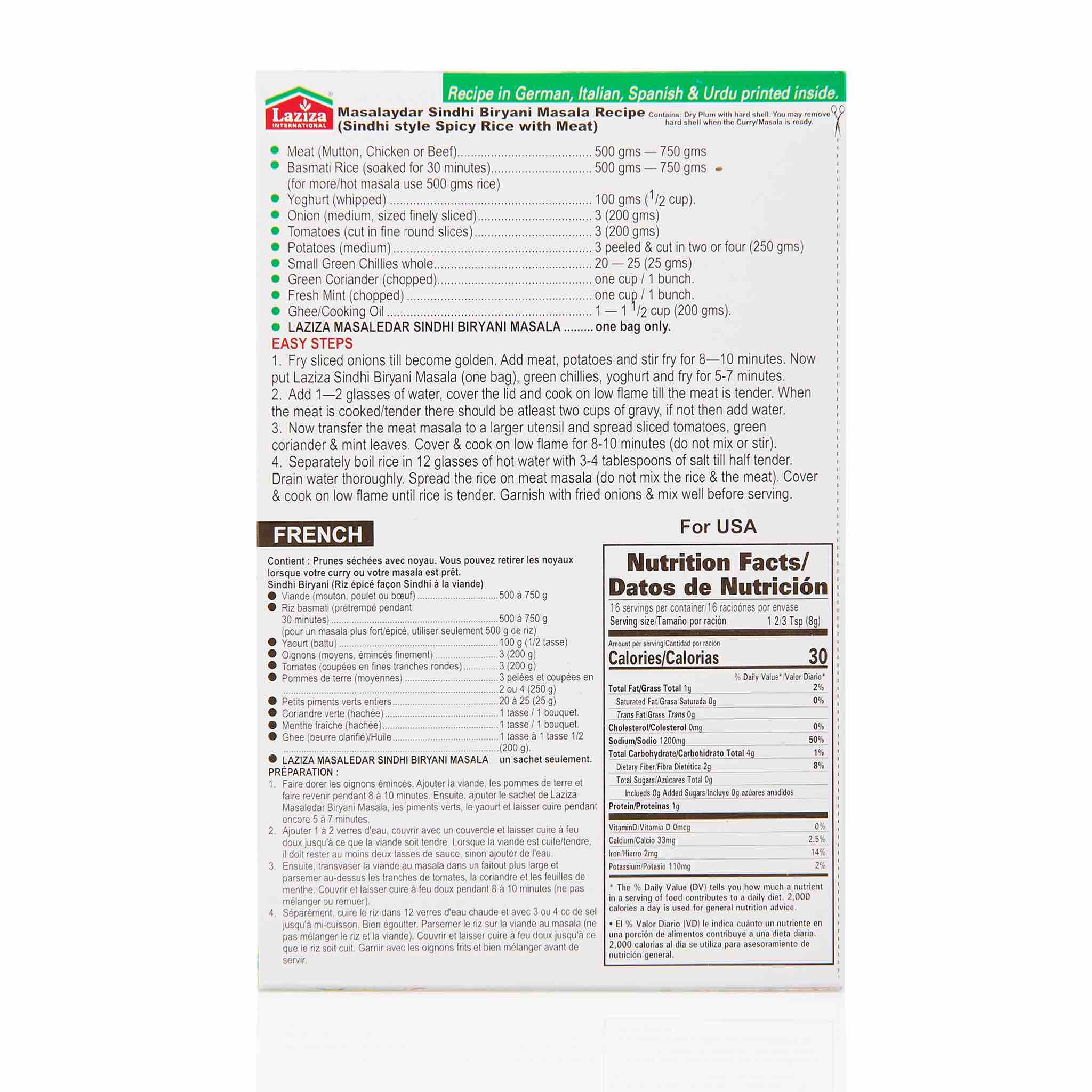 Laziza Zafrani Bombay Biryani Recipe Mix - Image 9