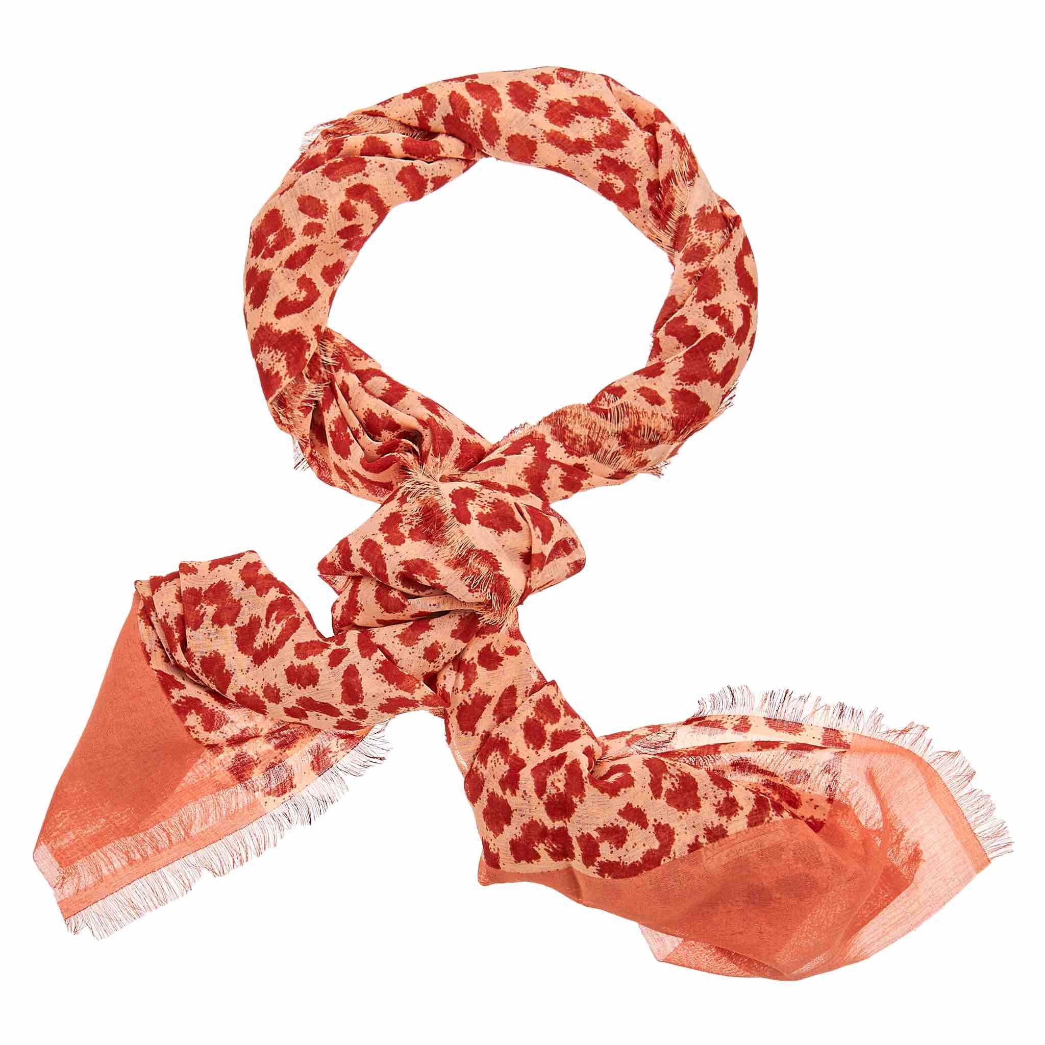 Leopord Patterned Hijab - Pink Lace - Image 2