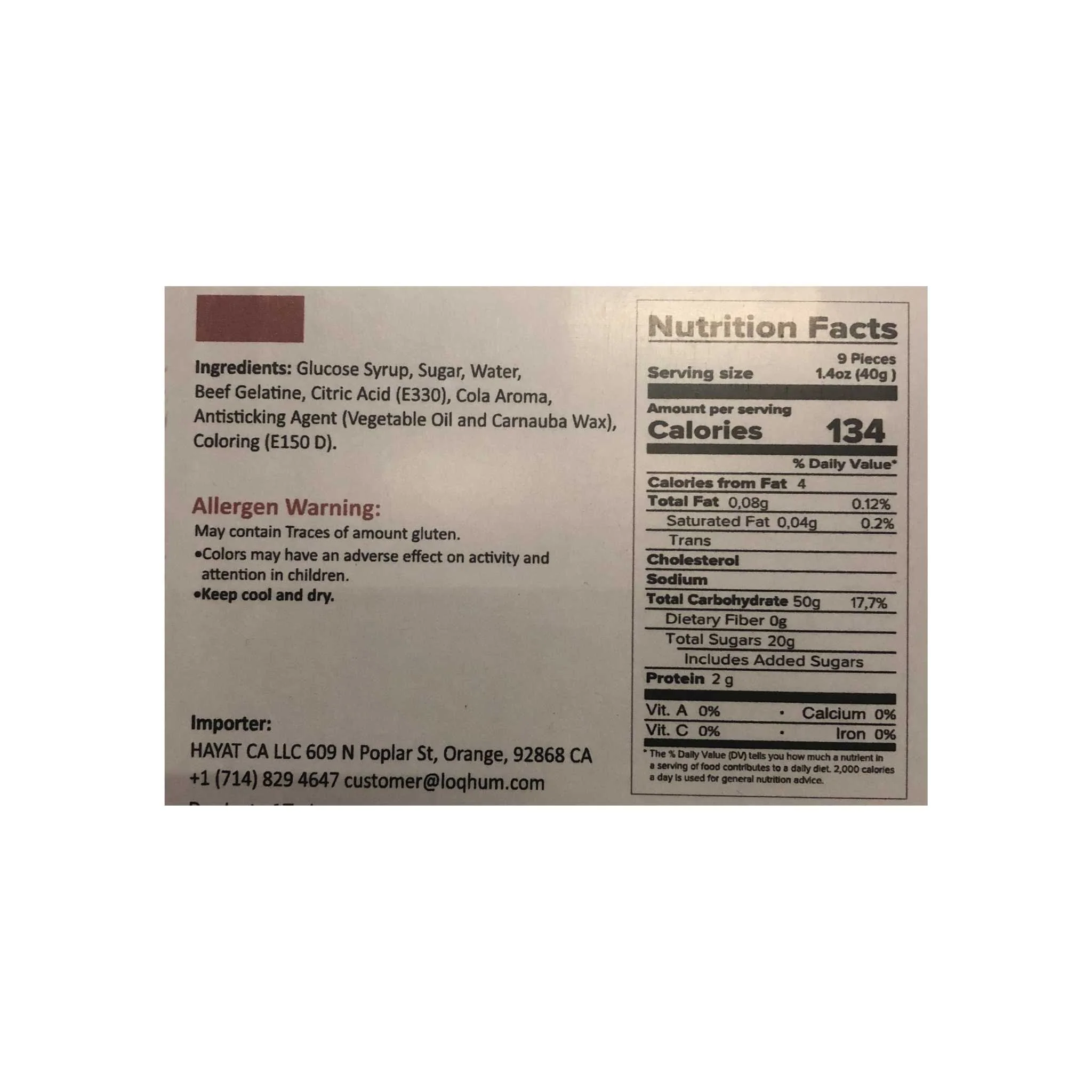 Loqhum Halal Gummies - Cola - Image 4