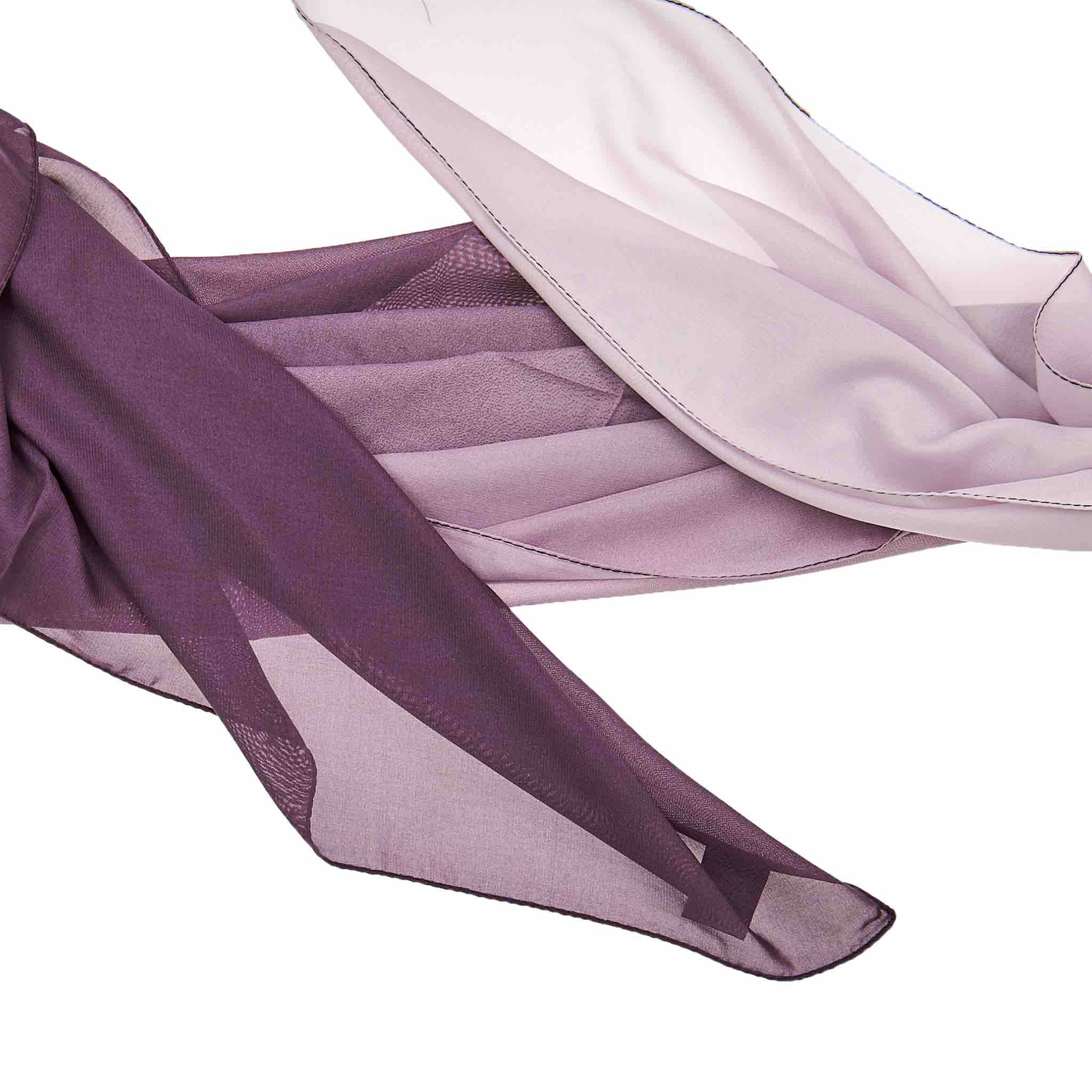 Multi Color Silk Hijab - Lilac & Indigo - Image 2