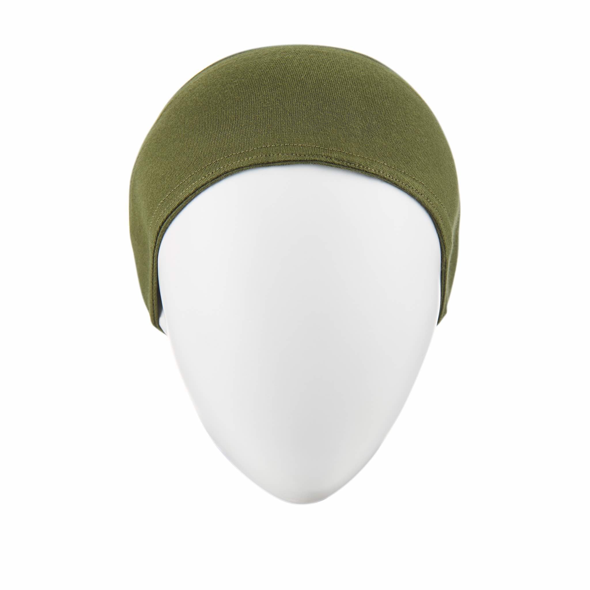 Bandana Head Cap for Hijab - Olive Green - Image 2