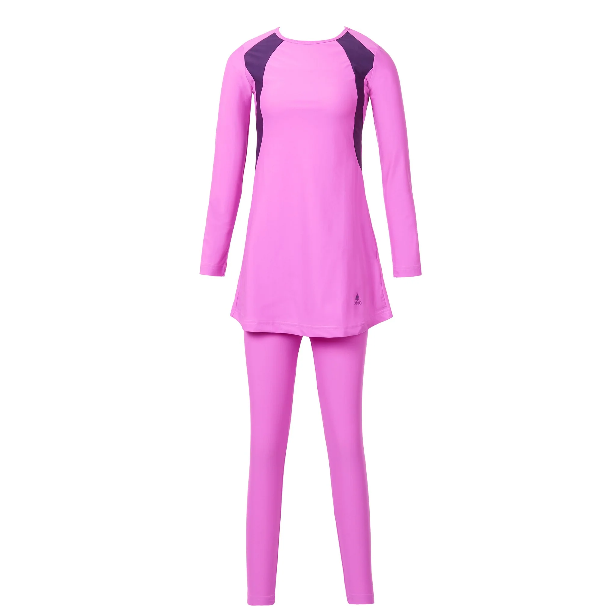 Pink and Purple Striped Burkini Swimwear - Image 7