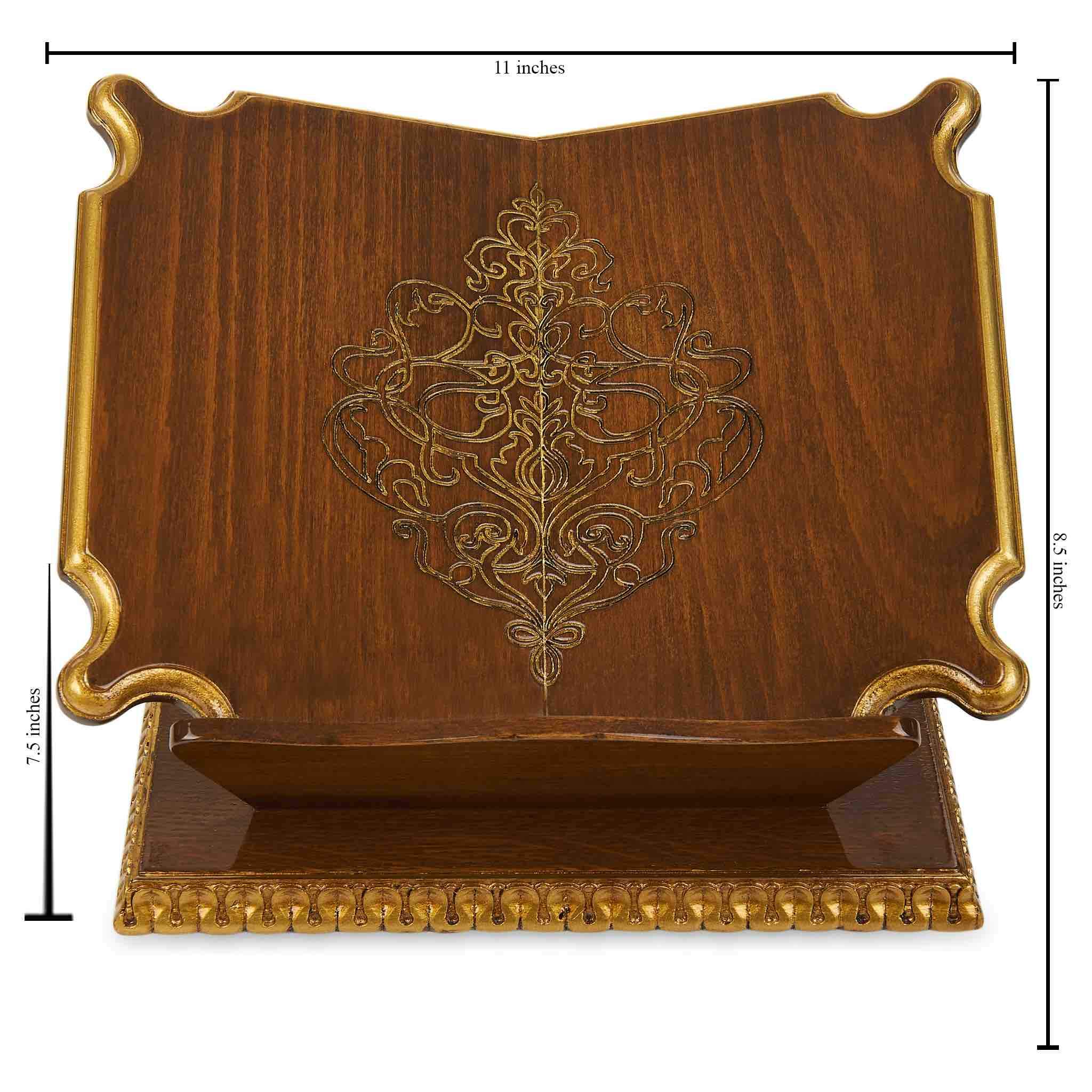 Premium Book Reader & Rahle - Golden Walnut - Image 6