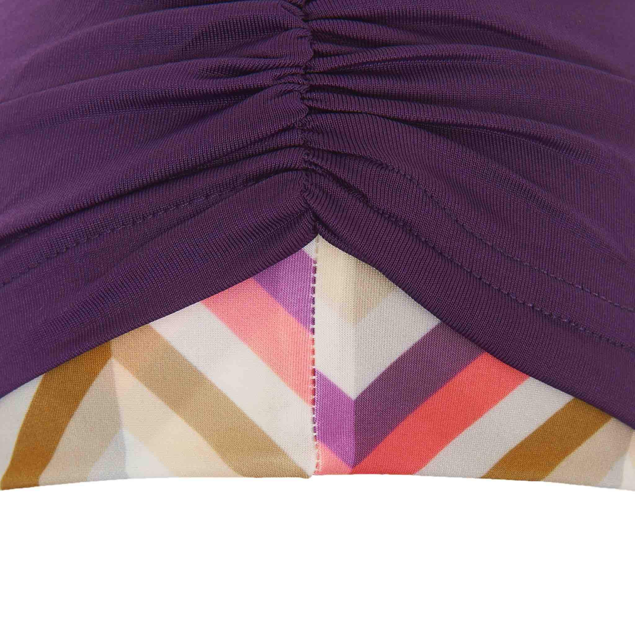 Purple Striped Burkini Swimwear - Image 5