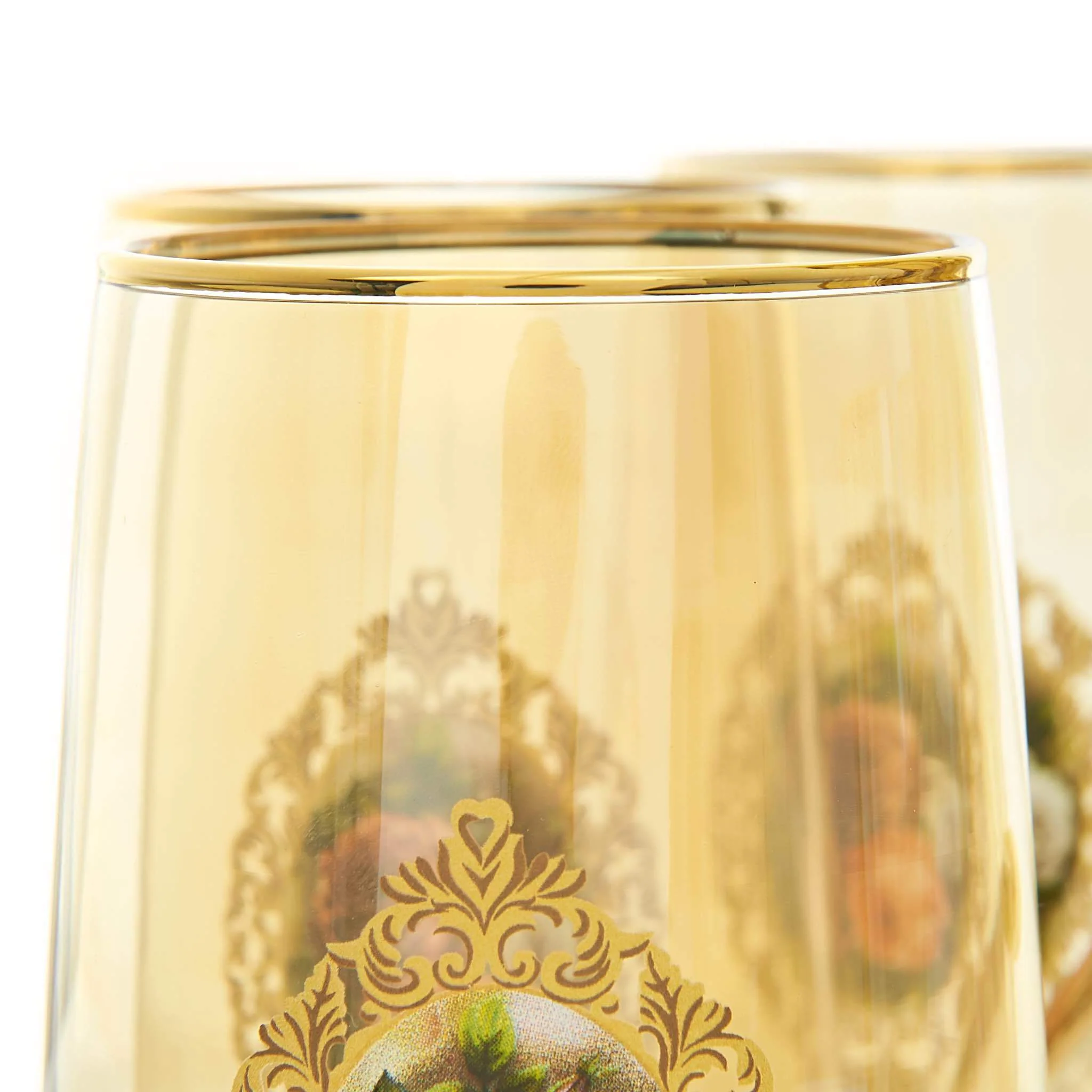 Rose Patterend Turkish Drink Serving Set - Image 4
