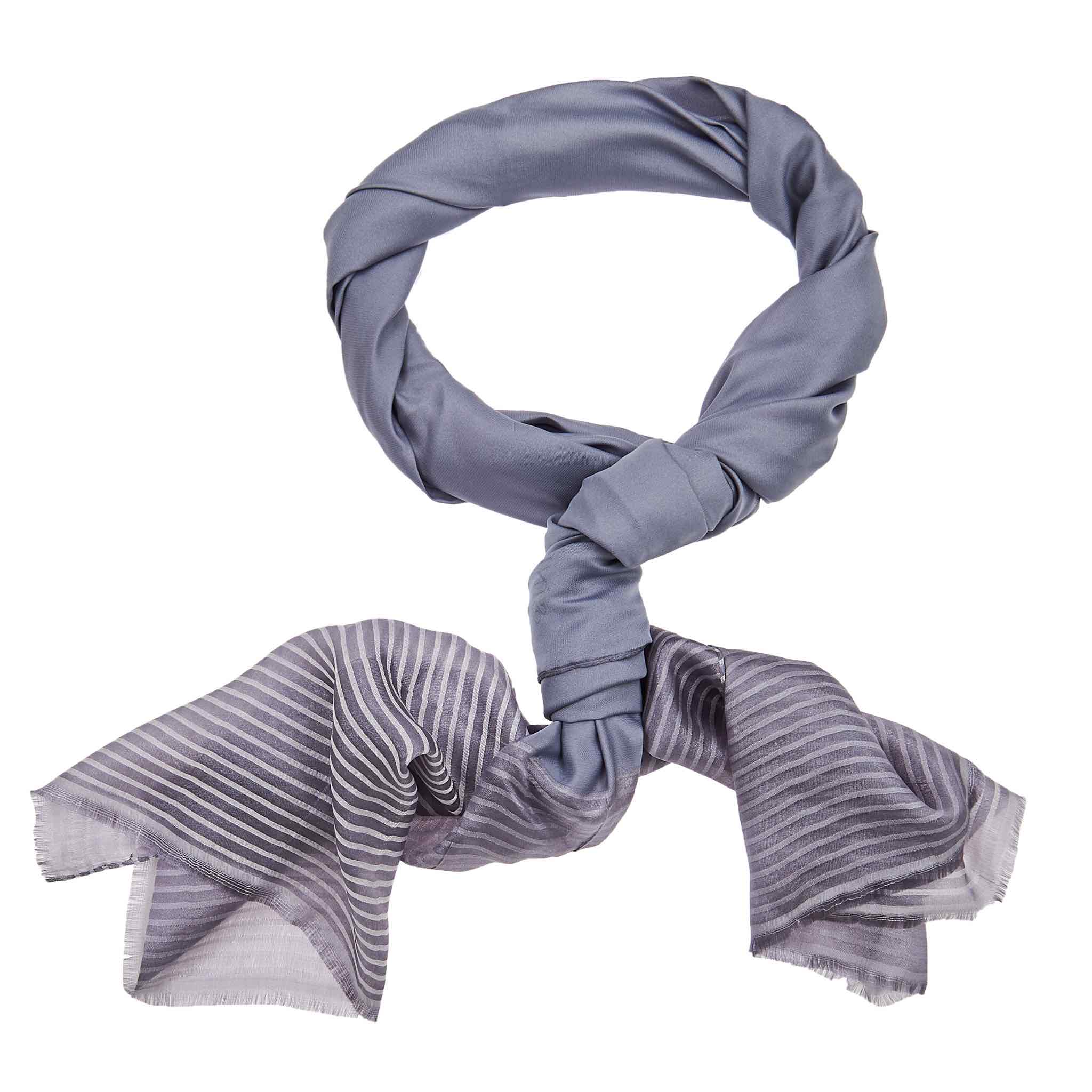 Silk Striped Hijab - Birch - Image 3