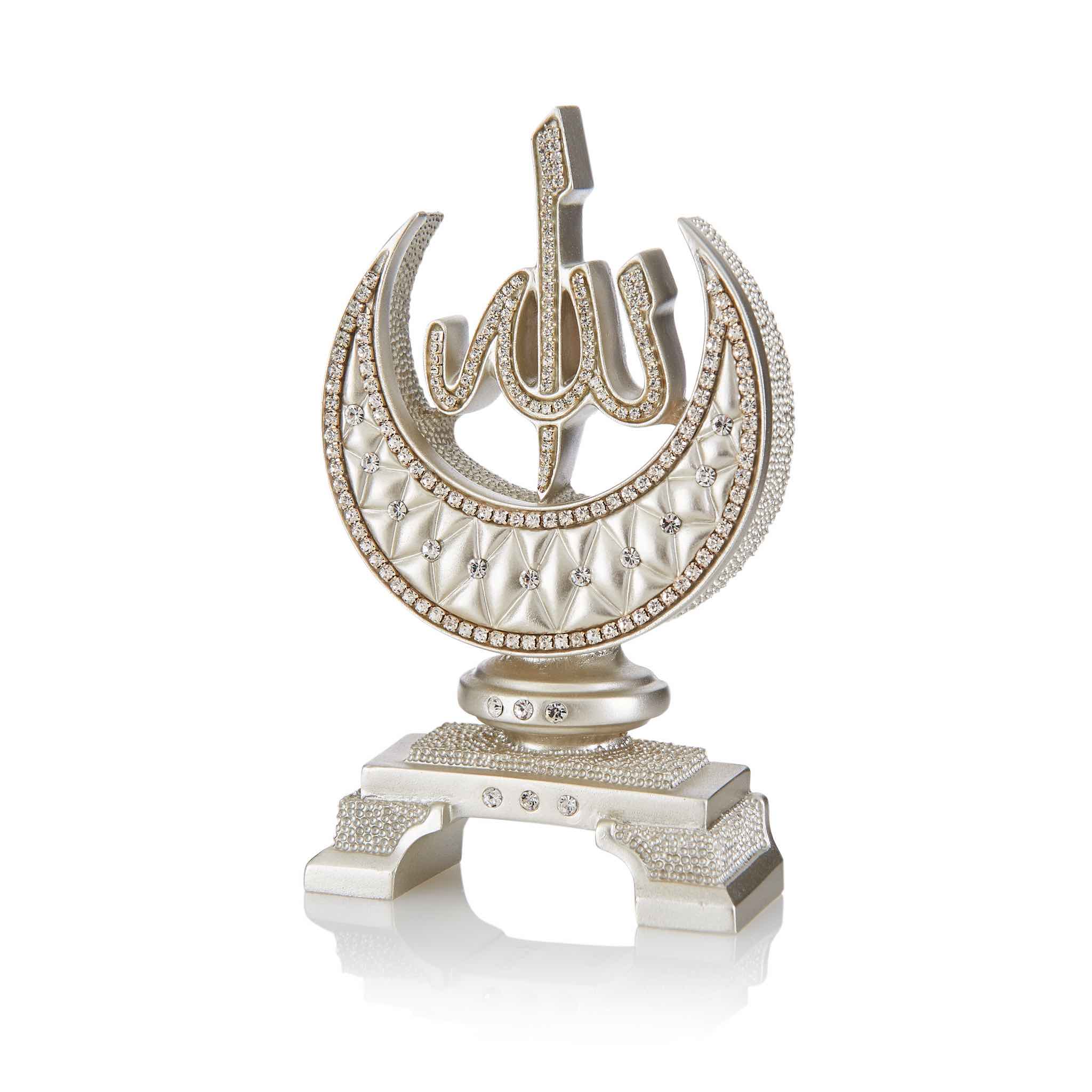 Small Table Art in Silver - Allah Muhammad S.A.W - Image 3