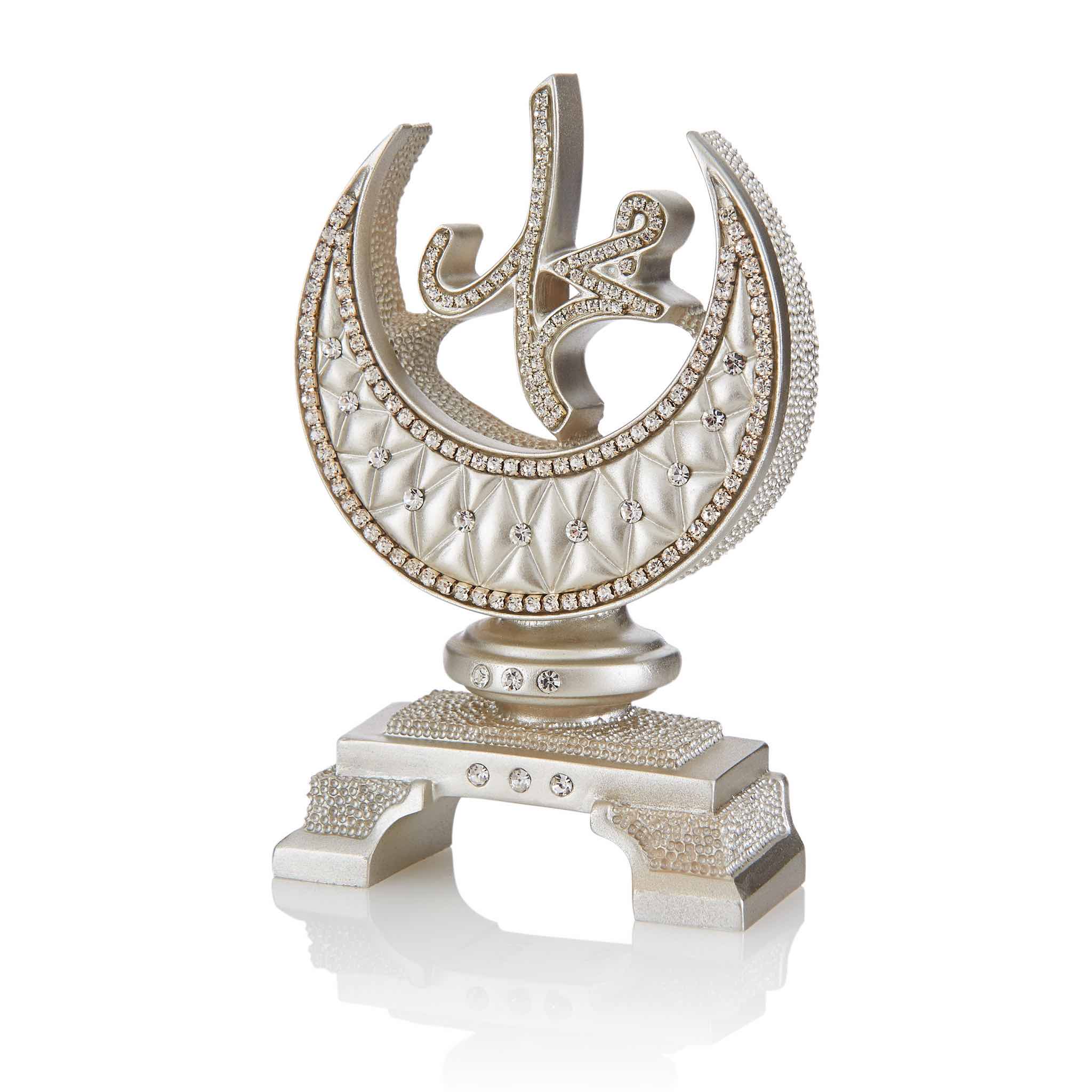 Small Table Art in Silver - Allah Muhammad S.A.W - Image 5
