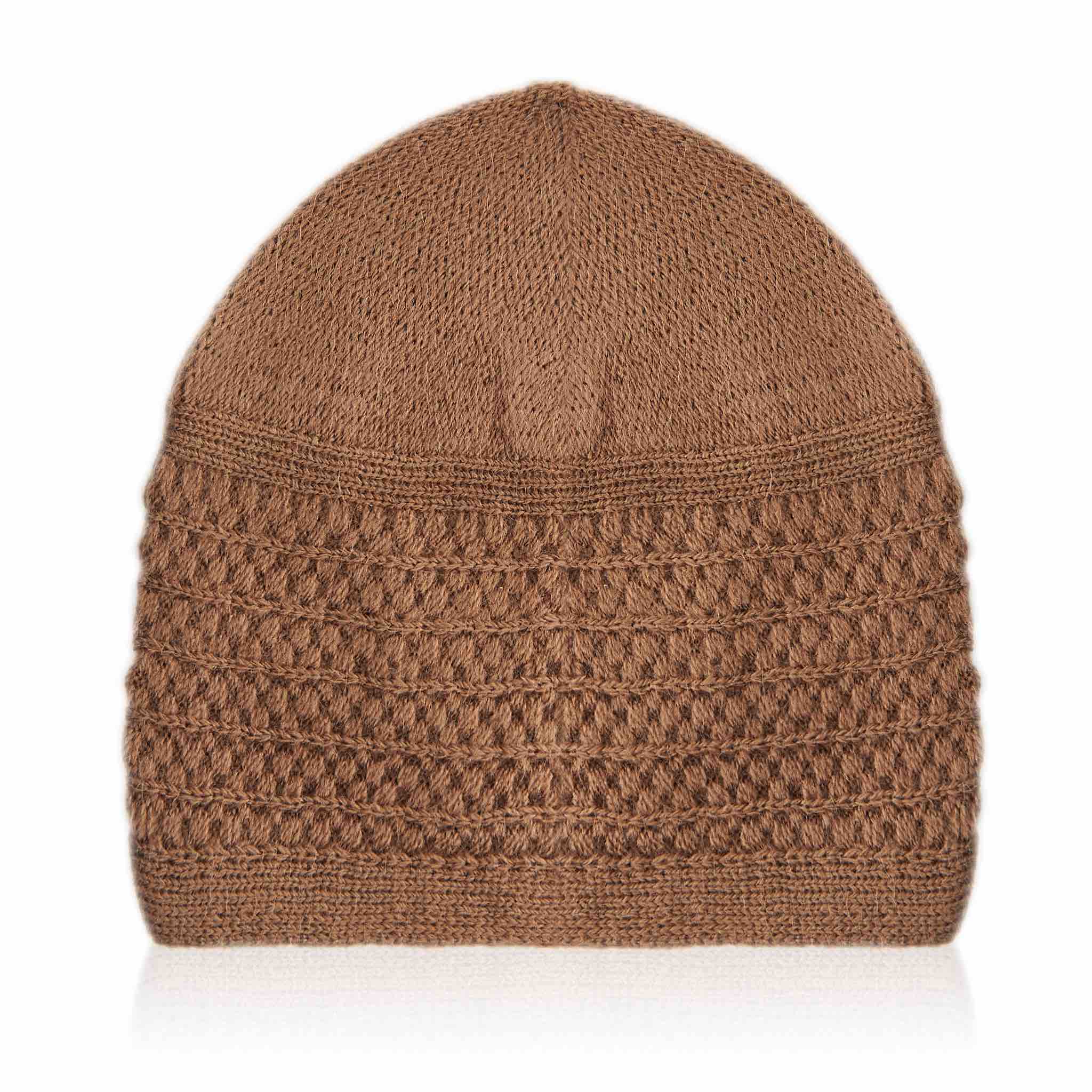 Patterned Brown Kufi Cap - Image 3