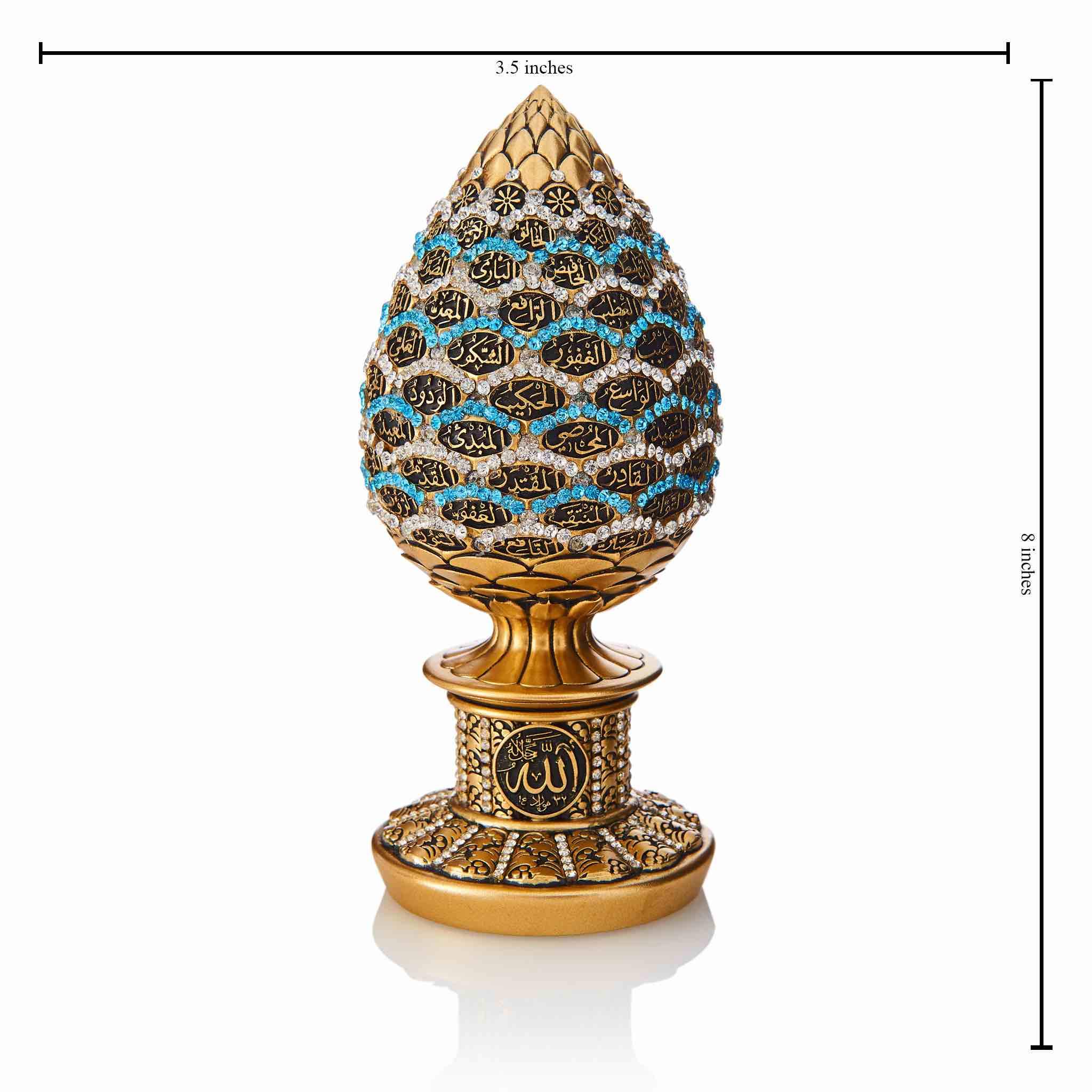 Table Art in Aqua Gold - 99 Names - Image 3