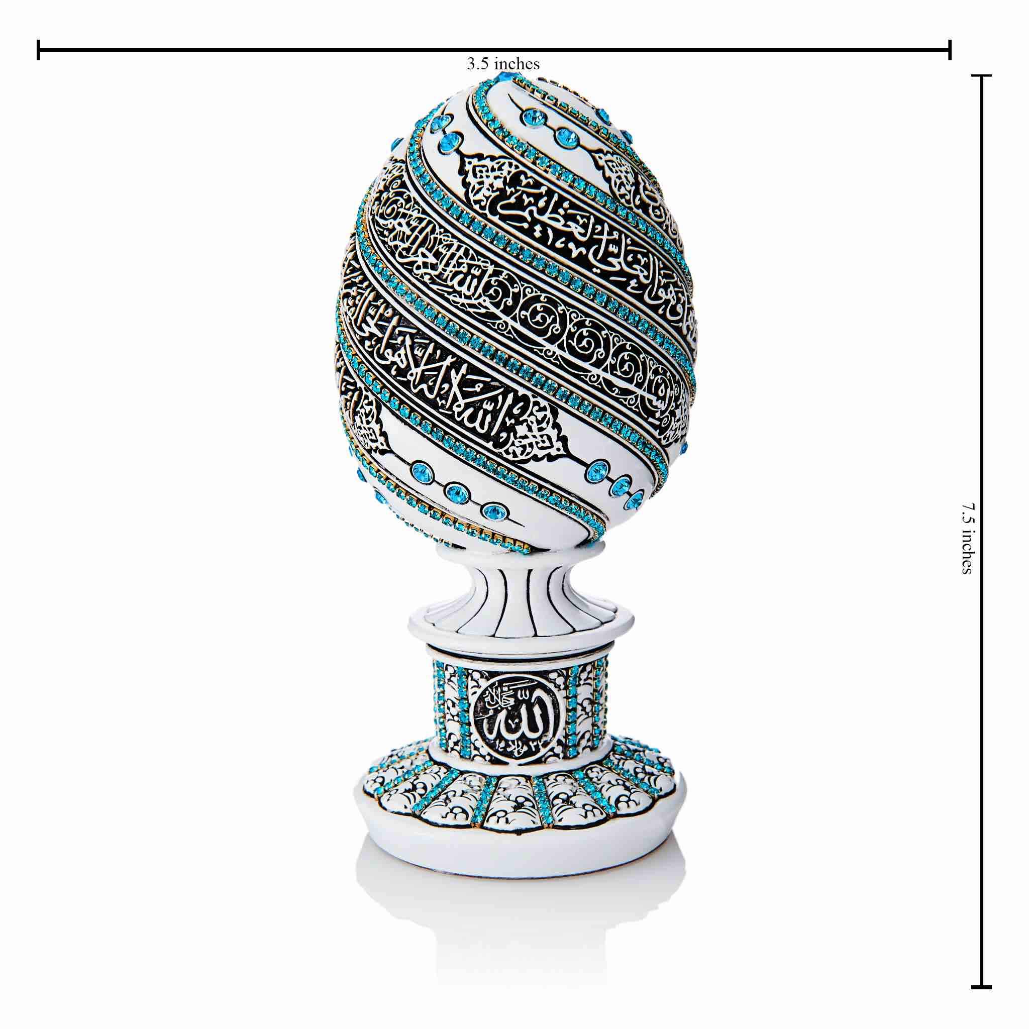 Table Art in Aqua White - Ayatul Kursi - Image 3