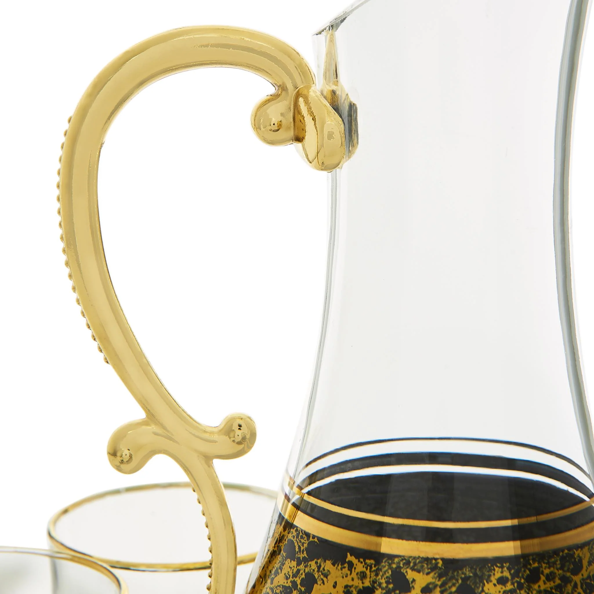 Vintage Black and Golden Turkish Drink Serving Set - Image 3