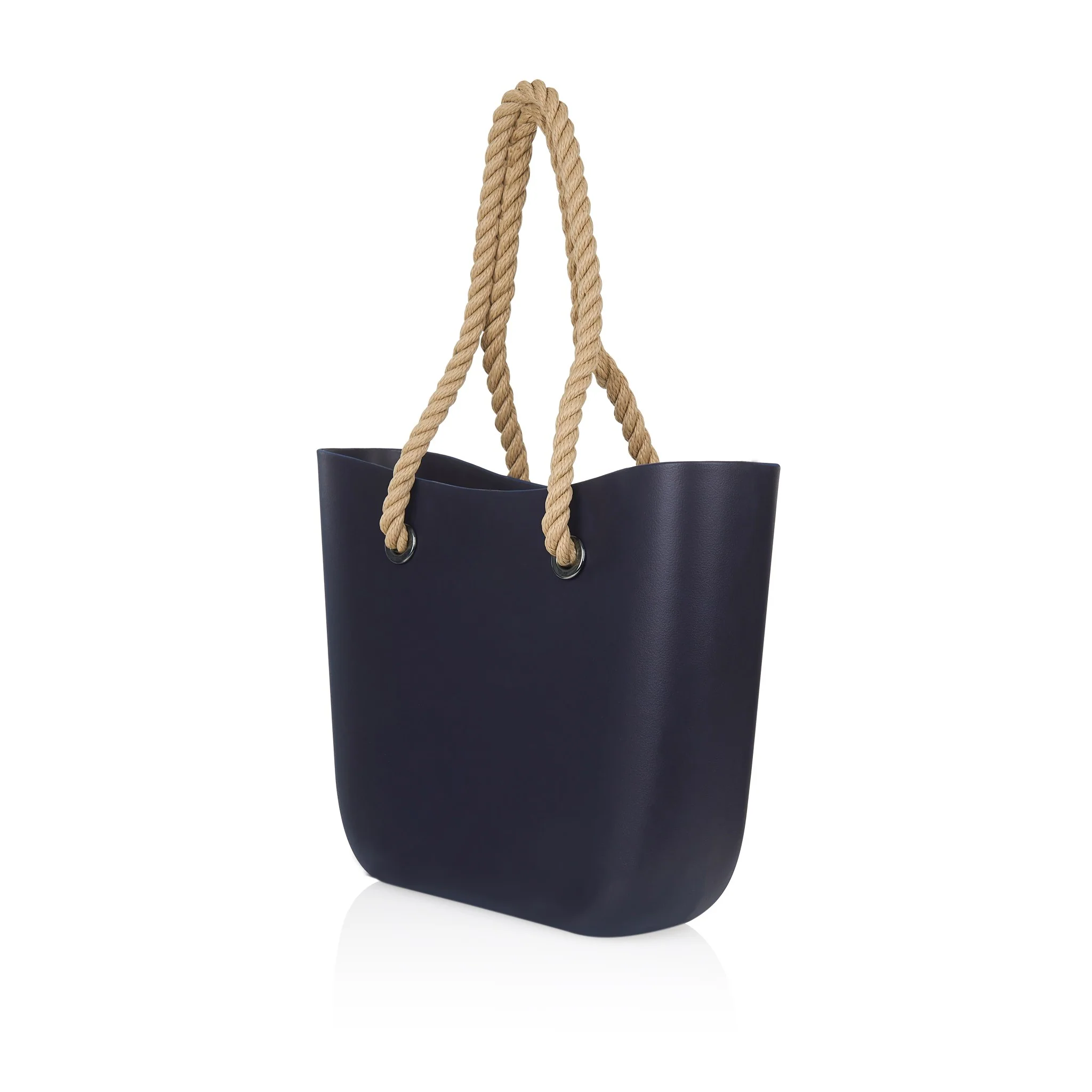 Waterproof White Beach Bag - Black Handle - Image 6